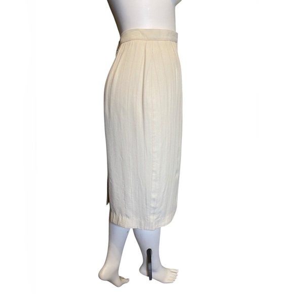 Giorgio Armani LE COLLEZIONI Vintage Wool blend pencil Skirt Women’s Size 14 - Picture 3 of 12